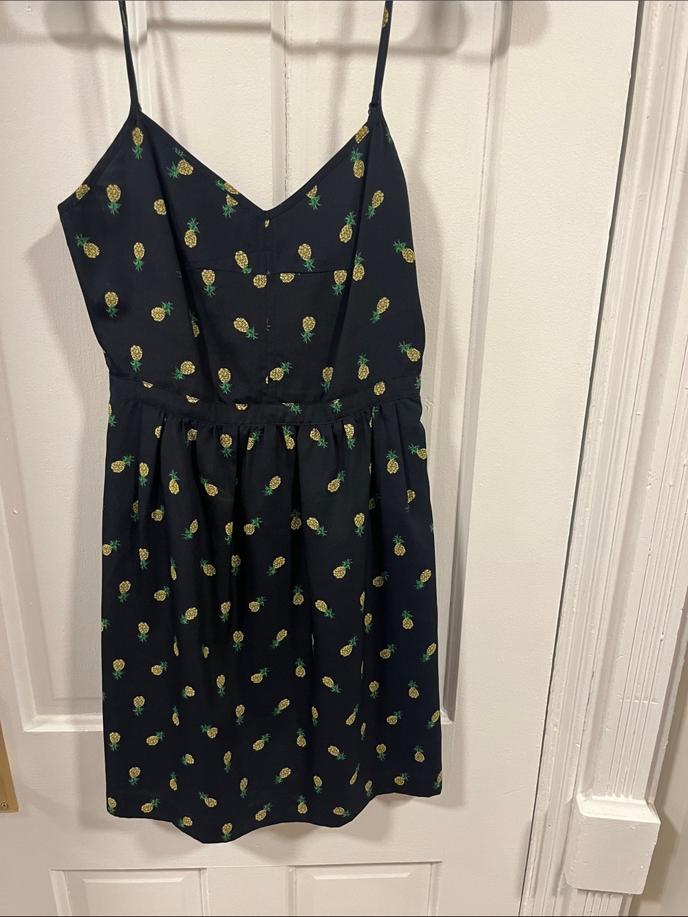 Girls' Black Pineapple Print Sundress - Spaghetti Strap